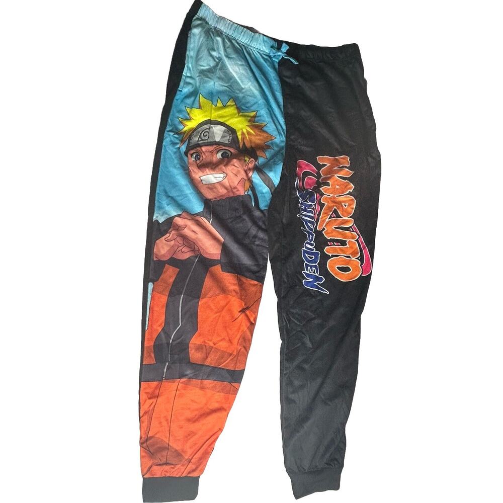 Shippuden Naruto Anime Manga Pajama Sleep Jogger Pants Mens Large NEW
